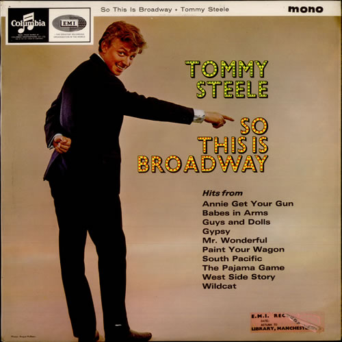 Tommy Steele So This Is Broadway - Sample vinyl LP album (LP record) UK YTSLPSO521222