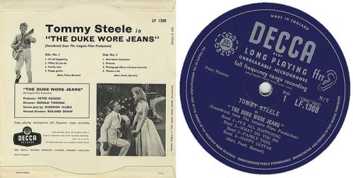 Tommy Steele The Duke Wore Jeans 10" vinyl single (10 inch record) UK YTS10TH394791