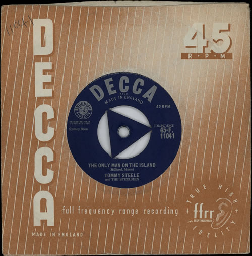 Tommy Steele The Only Man On The Island 7" vinyl single (7 inch record / 45) UK YTS07TH572754
