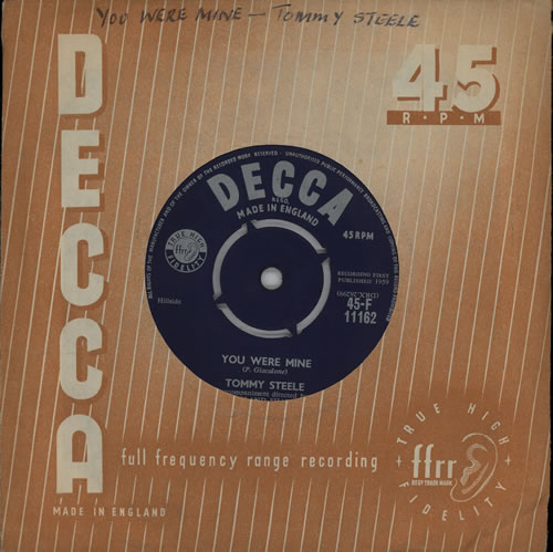 Tommy Steele You Were Mine 7" vinyl single (7 inch record / 45) UK YTS07YO572753