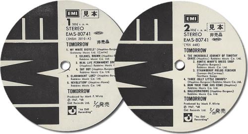Tomorrow Tomorrow vinyl LP album (LP record) Japanese RRWLPTO397958
