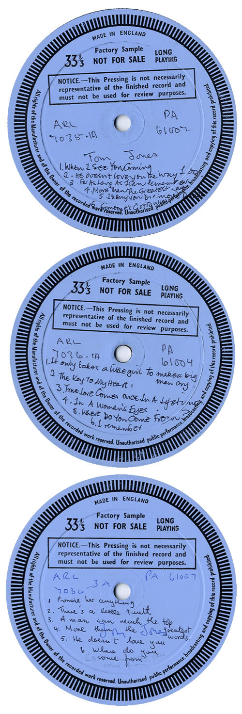 Tom Jones ATomIc Jones Test Pressing UK 2LP vinyl record set