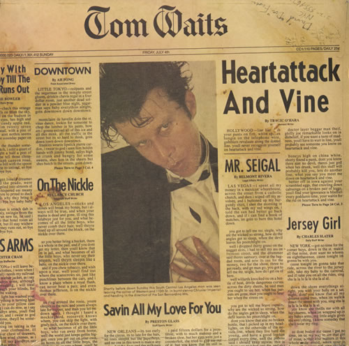 Tom Waits Heartattack And Vine vinyl LP album (LP record) UK TMWLPHE450731