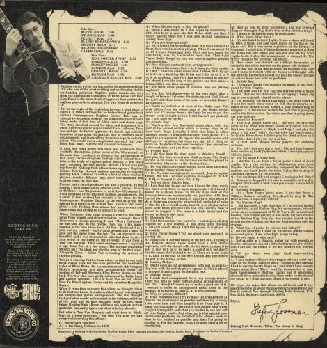 Ton Van Bergeyk Famous Ragtime Guitar Solo's vinyl LP album (LP record) UK V5PLPFA701574