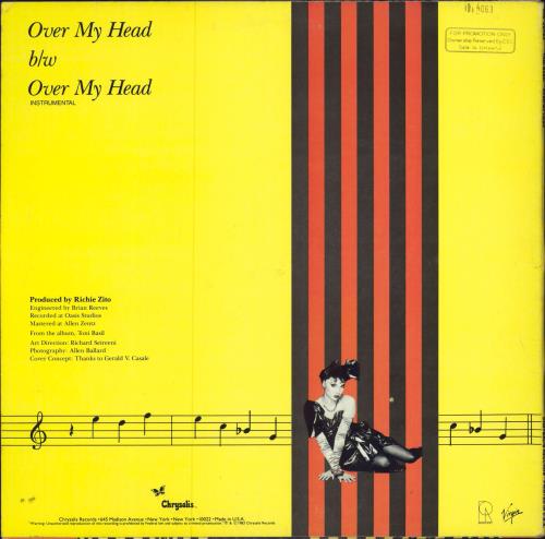 Toni Basil Over My Head 12" vinyl single (12 inch record / Maxi-single) US TNB12OV787398