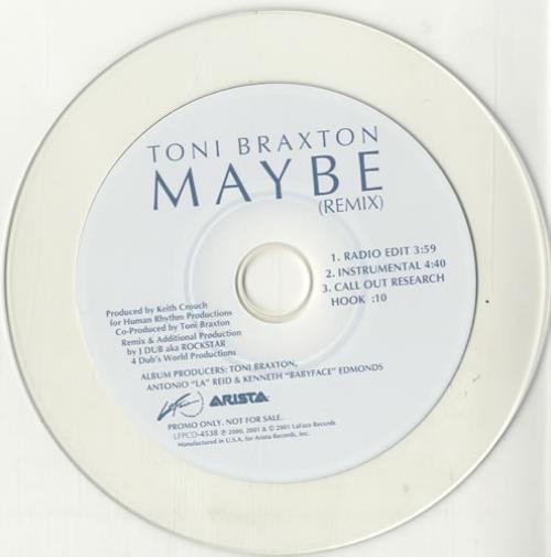Toni Braxton Maybe CD single (CD5 / 5") US TBXC5MA182001
