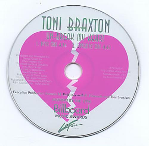 Toni Braxton Un-break My Heart CD single (CD5 / 5") US TBXC5UN84606