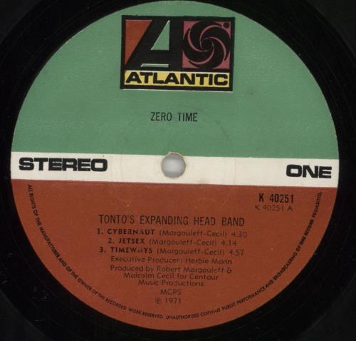 Tonto's Expanding Head Band Zero Time - 3rd - EX vinyl LP album (LP record) UK ONTLPZE869042