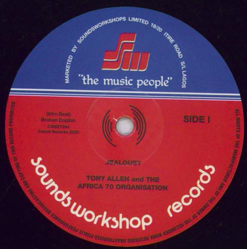 Tony Allen Jealousy vinyl LP album (LP record) French 5O2LPJE844128