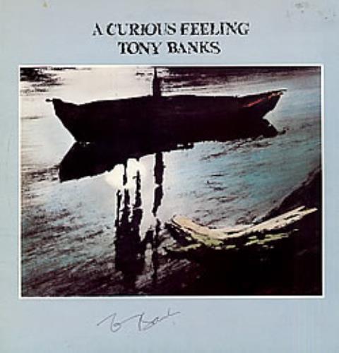 Tony Banks A Curious Feeling - Autographed vinyl LP album (LP record) UK BNKLPAC278842