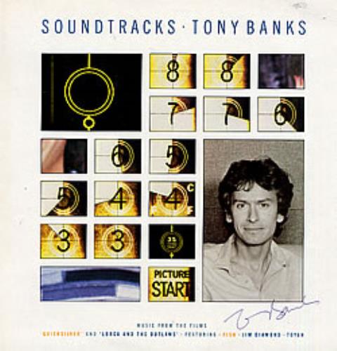 Tony Banks Soundtracks - Autographed vinyl LP album (LP record) UK BNKLPSO278849