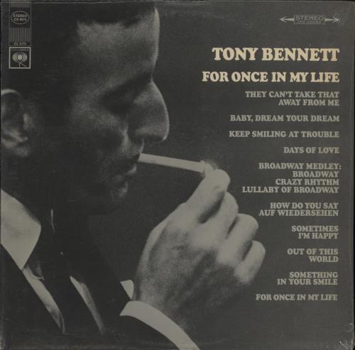 Tony Bennett For Once In My Life - Stereo - Sealed vinyl LP album (LP record) UK ONYLPFO773604