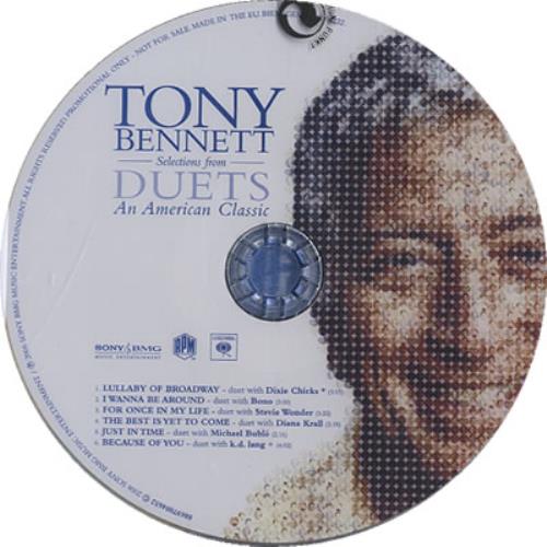Tony Bennett Selections From Duets CD-R acetate UK ONYCRSE382476