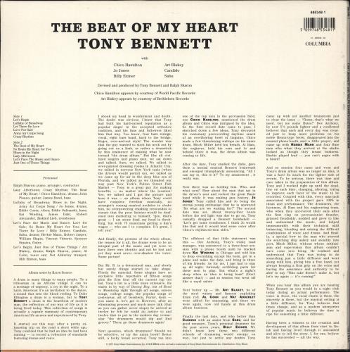 Tony Bennett The Beat Of My Heart vinyl LP album (LP record) Dutch ONYLPTH707804