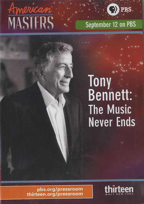 Tony Bennett The Music Never Ends promo DVD-R US ONYDRTH453772