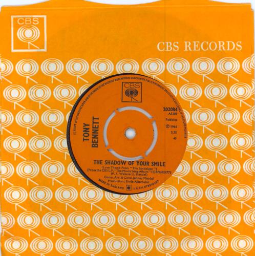Tony Bennett The Shadow Of Your Smile 7" vinyl single (7 inch record / 45) UK ONY07TH788122