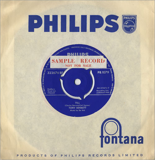 Tony Bennett Till 7" vinyl single (7 inch record / 45) UK ONY07TI479709