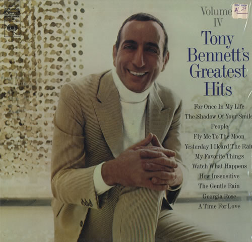 Tony Bennett Tony Bennett's Greatest Hits - Volume IV vinyl LP album (LP record) Canadian ONYLPTO522130