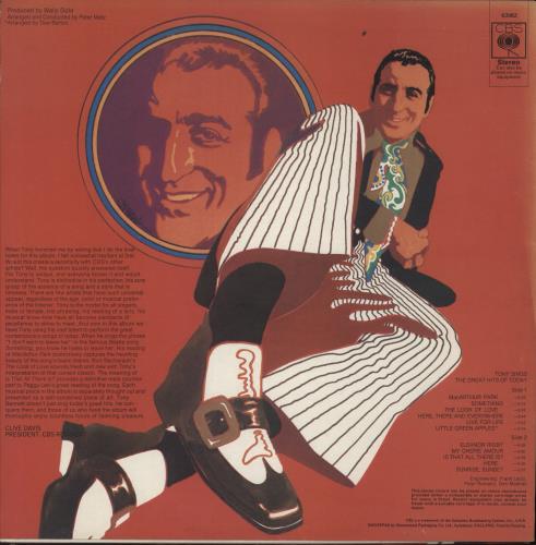 Tony Bennett Tony Sings The Great Hits Of Today! vinyl LP album (LP record) UK ONYLPTO474931
