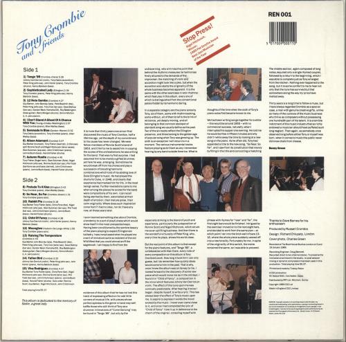 Tony Crombie Tony Crombie And Friends vinyl LP album (LP record) UK UQ9LPTO698720