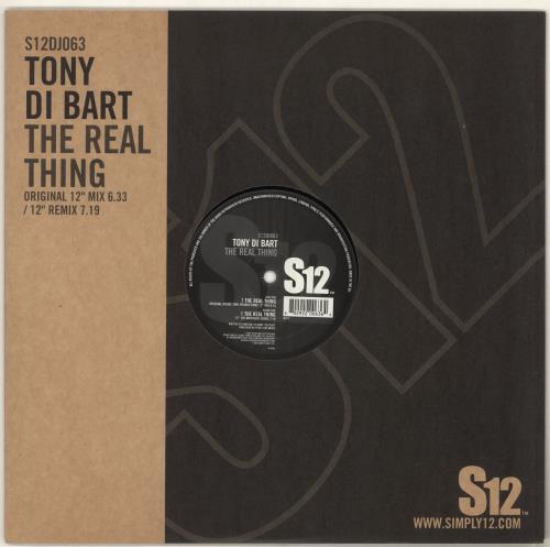 Tony Di Bart The Real Thing 12" vinyl single (12 inch record / Maxi-single) UK W5412TH729349