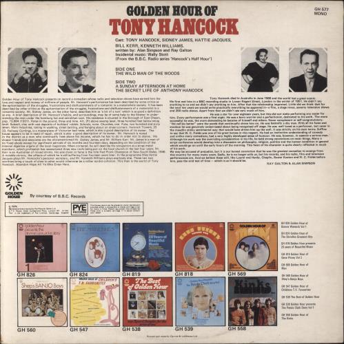 Tony Hancock Golden Hour Of Tony Hancock vinyl LP album (LP record) UK T.HLPGO251085