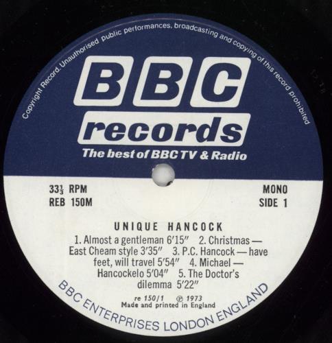 Tony Hancock Unique Hancock - 1st vinyl LP album (LP record) UK T.HLPUN454117