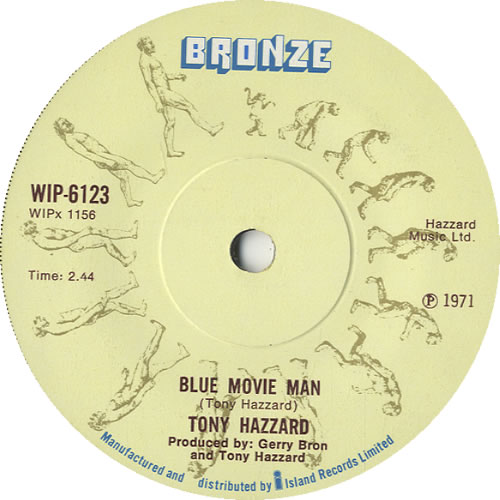 Tony Hazzard Blue Movie Man 7" vinyl single (7 inch record / 45) UK TZZ07BL449948
