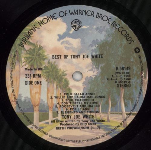Tony Joe White Best Of vinyl LP album (LP record) UK TWJLPBE423829