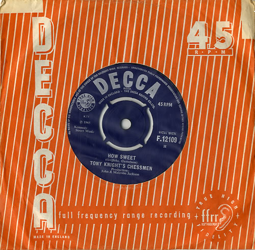 Tony Knight's Chessmen How Sweet - VG 7" vinyl single (7 inch record / 45) UK XOO07HO628614