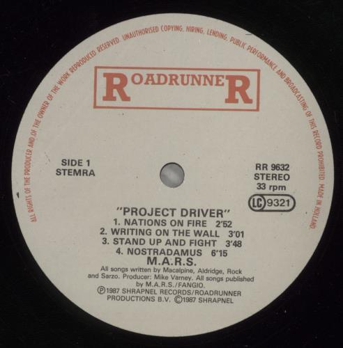 Tony MacAlpine Project: Driver vinyl LP album (LP record) Dutch ACALPPR889702