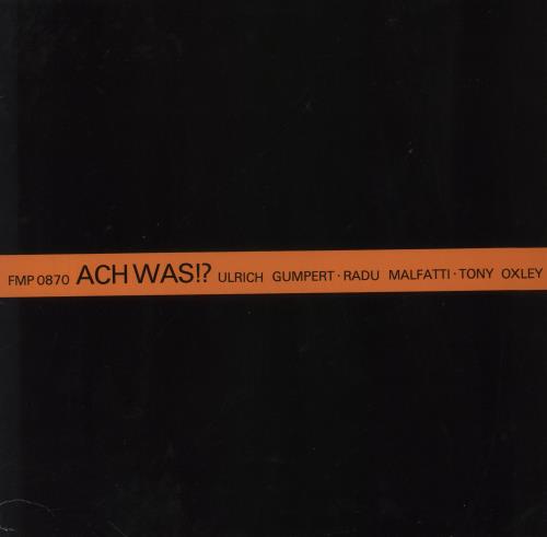 Tony Oxley Ach Was!? vinyl LP album (LP record) German TOXLPAC856091