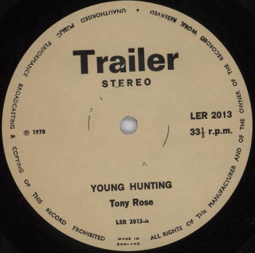 Tony Rose Young Hunting vinyl LP album (LP record) UK X8NLPYO819677