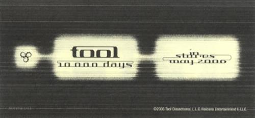 Tool 10,000 Days memorabilia Japanese OOTMMDA462584