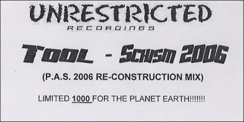 Tool Schism 2006 12" vinyl single (12 inch record / Maxi-single) US OOT12SC375216
