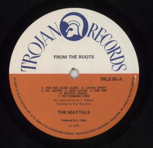 Toots & The Maytals From The Roots vinyl LP album (LP record) UK OO9LPFR859476