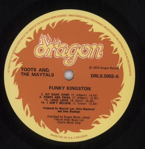 Toots & The Maytals Funky Kingston - EX vinyl LP album (LP record) UK OO9LPFU859481