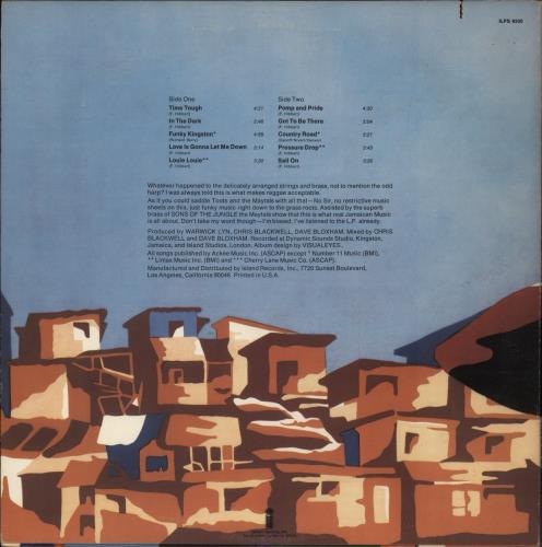 Toots & The Maytals Funky Kingston vinyl LP album (LP record) US OO9LPFU595968