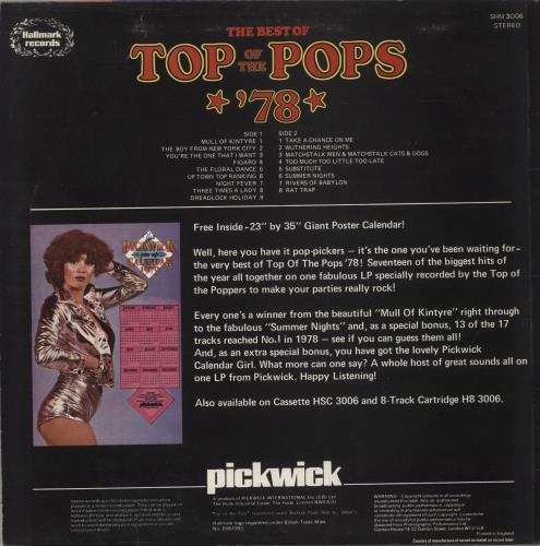 Top Of The Pops The Best Of Top Of The Pops '78 + Poster vinyl LP album (LP record) UK T6FLPTH466363