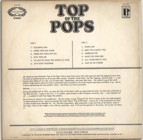 Top Of The Pops Top Of The Pops Vol. 22 vinyl LP album (LP record) UK T6FLPTO584820