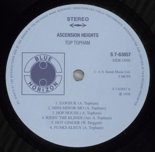 Top Topham Ascension Heights - 180gm Vinyl - Shrink + Sticker vinyl LP album (LP record) UK V66LPAS879510