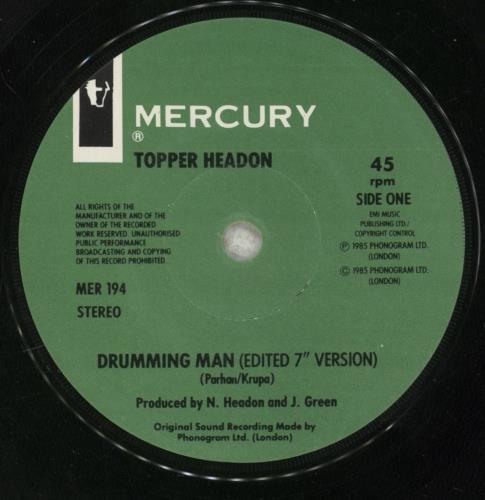 Topper Headon Drumming Man 7" vinyl single (7 inch record / 45) UK PHN07DR610399