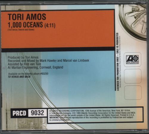 Tori Amos 1,000 Oceans - 1st + Sleeve CD single (CD5 / 5") US TORC5OC143802