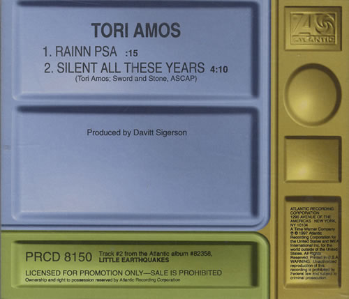 Tori Amos RAINN Day - Stickered Jewel Case CD single (CD5 / 5") US TORC5RA246091