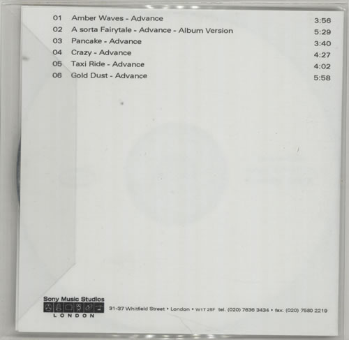 Tori Amos Scarlet's Walk (Selections) CD-R acetate UK TORCRSC225999