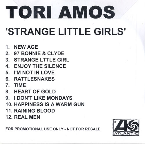 Tori Amos Strange Little Girls CD-R acetate UK TORCRST196847