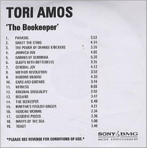 Tori Amos The Beekeeper CD-R acetate UK TORCRTH317698