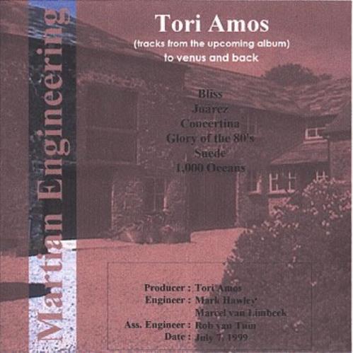 Tori Amos Tracks From The Upcoming Album To Venus And Back CD-R acetate UK TORCRTR143450