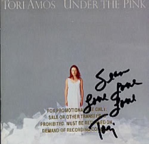 Tori Amos Under The Pink - promo stamped & autographed CD album (CDLP) US TORCDUN222375