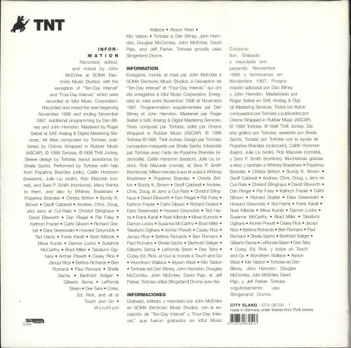 Tortoise TNT 2-LP vinyl record set (Double LP Album) German ISE2LTN728594